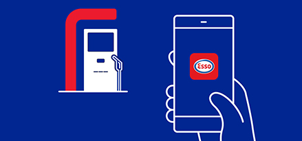 Esso App displaying Nectar card whilst paying at the pump
